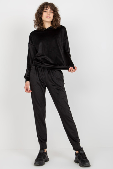 Černý dámský velurový set s... 2