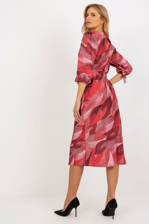 Vínové koktejlové midi šaty s...