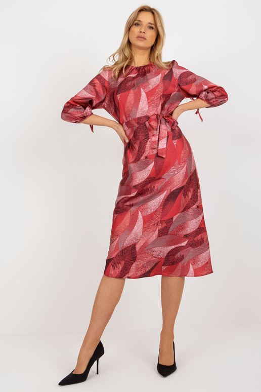 Vínové koktejlové midi šaty s...