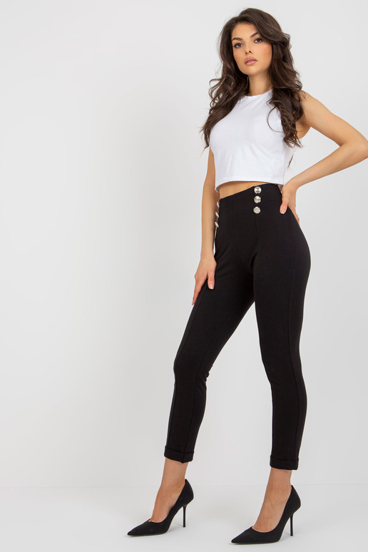 Černé dámské tepláky s ozdobnými...