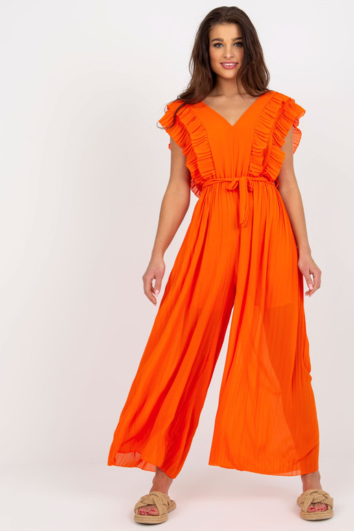 Oranžová plisovaná kombinéza s... Oranžová plisovaná kombinéza s...