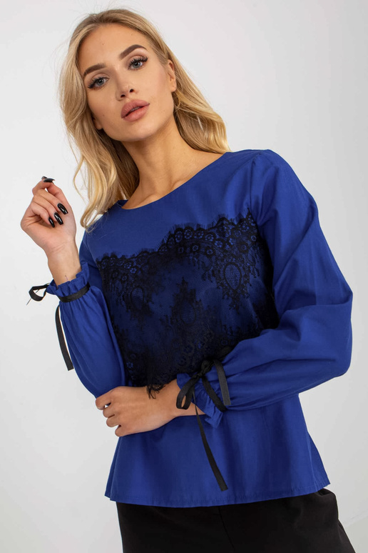 Kobaltová dámská společenská halenka...