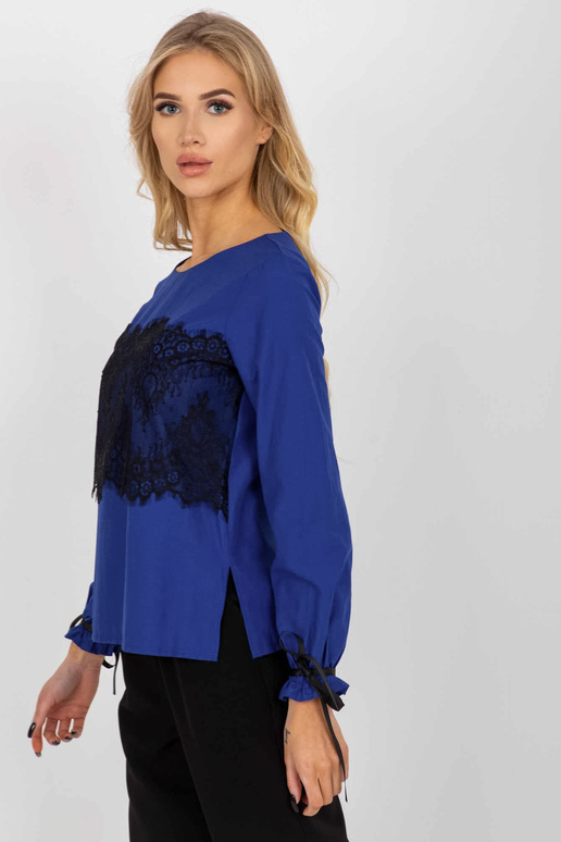 Kobaltová dámská společenská halenka...