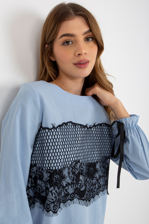 Světle modrá bavlněná společenská...