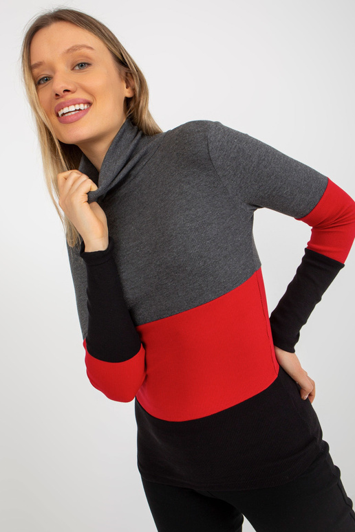 Tmavě šedá černá dámská žebrovaná... Tmavě šedá černá dámská žebrovaná...