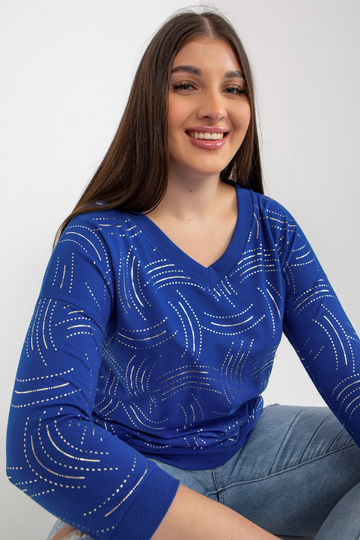 Tmavě modrá halenka plus... 2