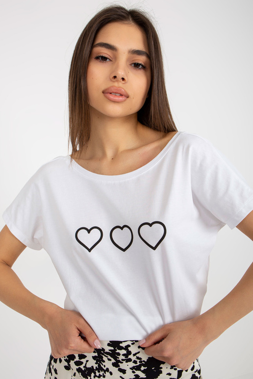 Bílé a černé volné tričko s potiskem... Bílé a černé volné tričko s potiskem...