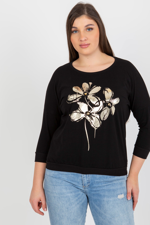 Černá dámská halenka větší velikosti... Černá dámská halenka větší velikosti...