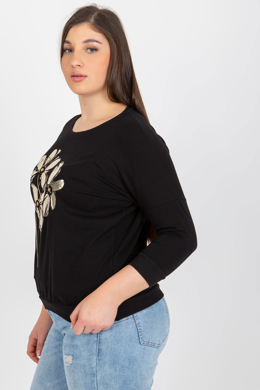 Černá dámská halenka větší velikosti... Černá dámská halenka větší velikosti...