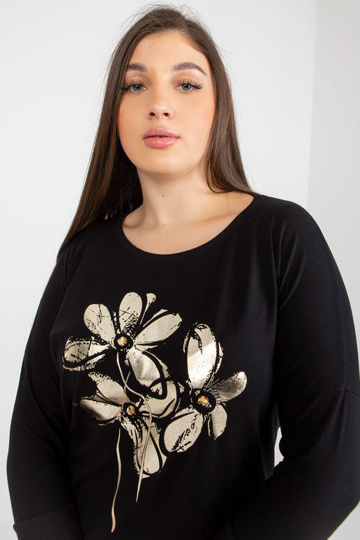 Černá dámská halenka větší velikosti... Černá dámská halenka větší velikosti...