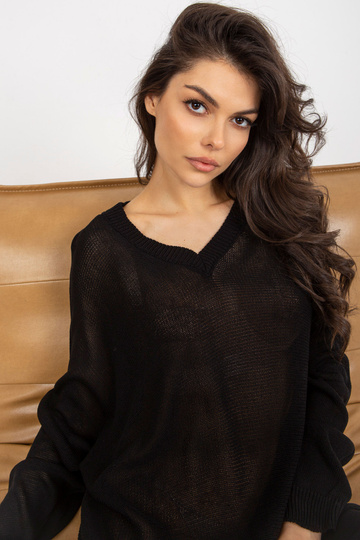 Černé pletené šaty s...