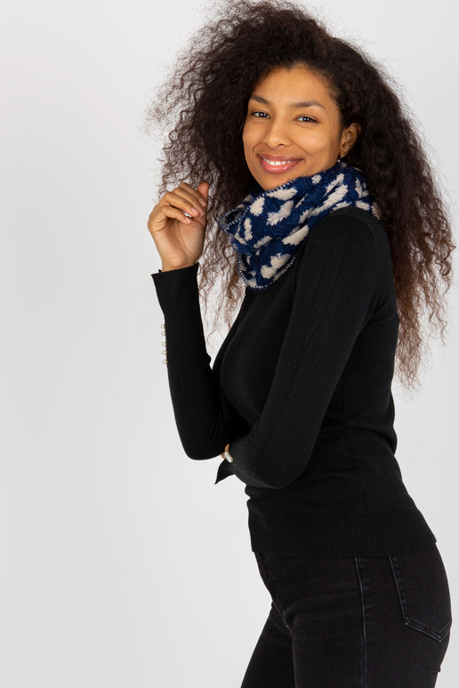 Tmavě modro-světle béžový dámský vzor...