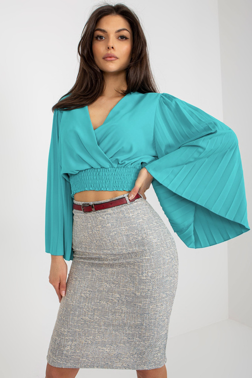 Tmavě modro-béžová tužková sukně s...