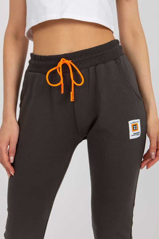 Khaki dámské tepláky s vázáním