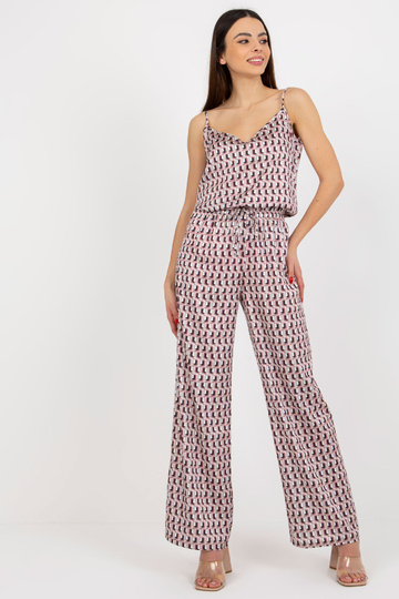 Béžový a růžový třídílný...