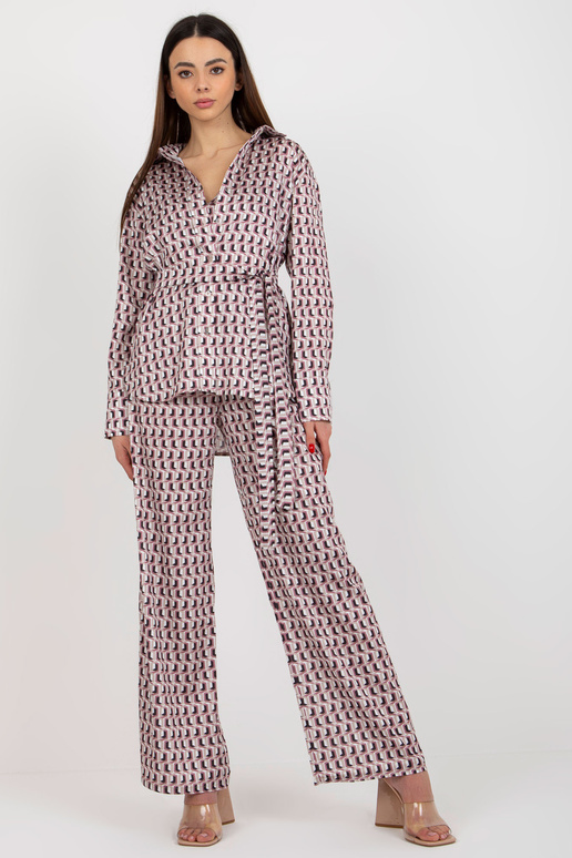 Béžový a růžový třídílný ležérní set...