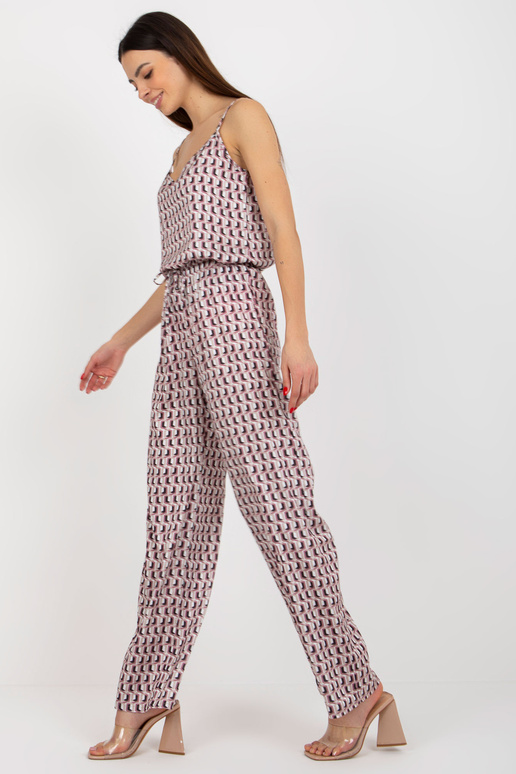 Béžový a růžový třídílný ležérní set...