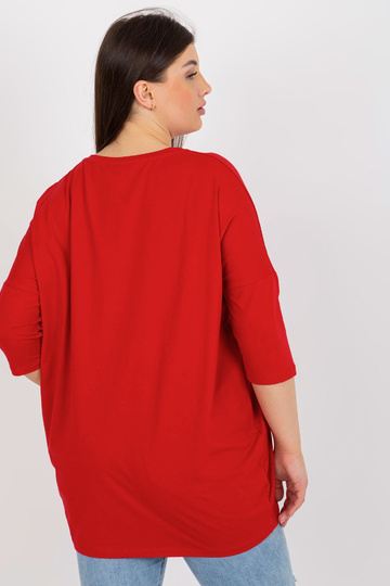 Červená nadměrná halenka s...