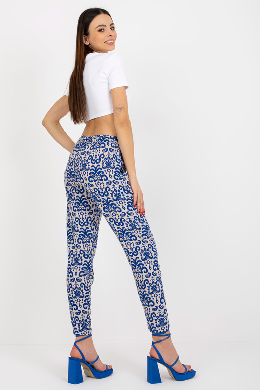 Tmavě modré letní kalhoty s...