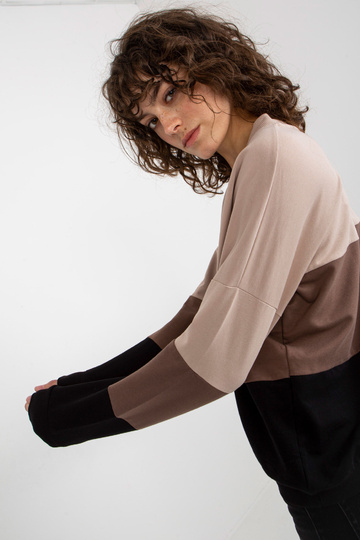 Béžovo-černá dámská mikina...