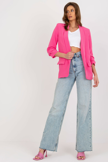 Růžová elegantní bunda bez... 2