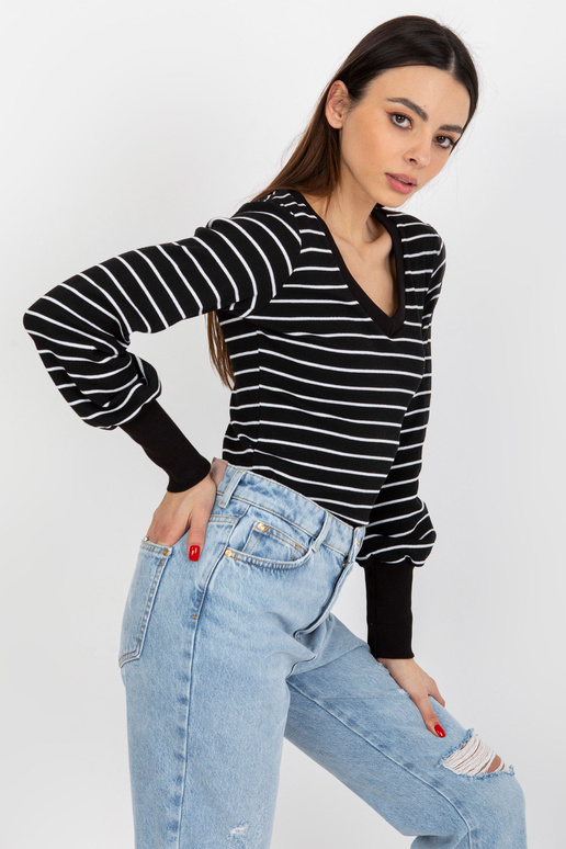 Černobílá proužkovaná halenka BASIC...