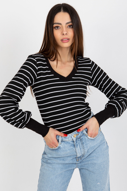 Černobílá proužkovaná halenka BASIC...