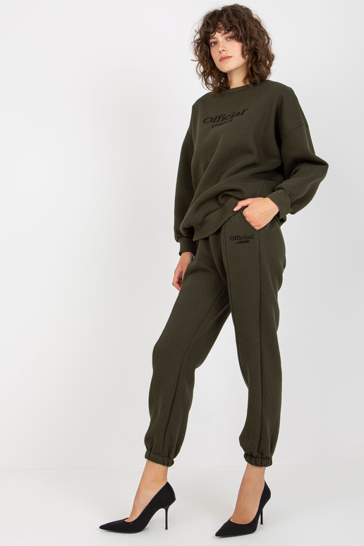 Khaki dvoudílná tepláková souprava s...