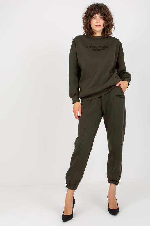 Khaki dvoudílná tepláková souprava s...