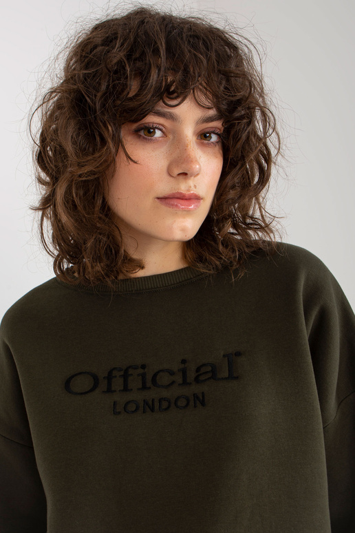 Khaki dvoudílná tepláková souprava s...