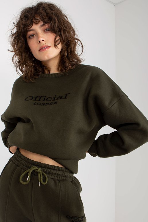 Khaki dvoudílná tepláková souprava s...