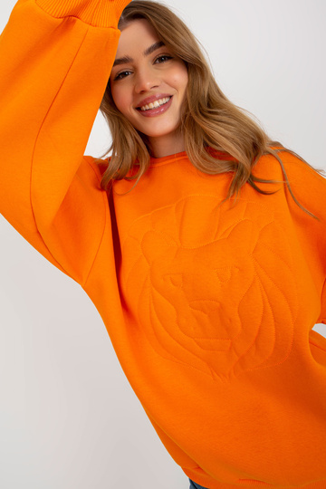 Oranžová mikina bez kapuce... 2