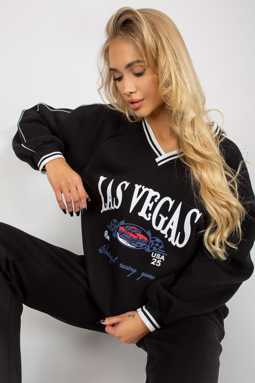 Černá dámská tepláková souprava s... Černá dámská tepláková souprava s...