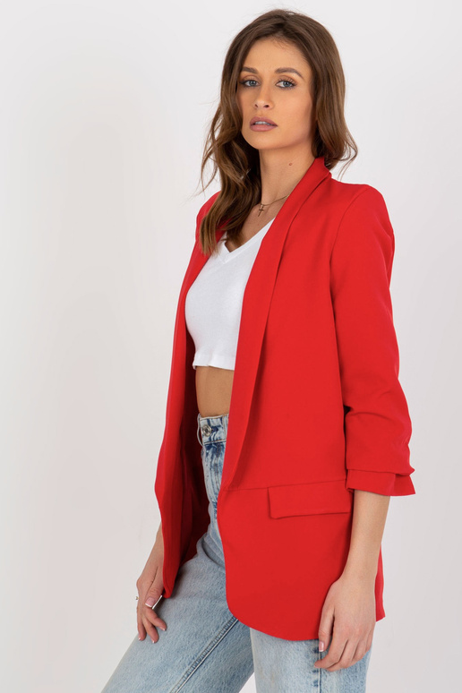 Červená elegantní bunda s podšívkou...
