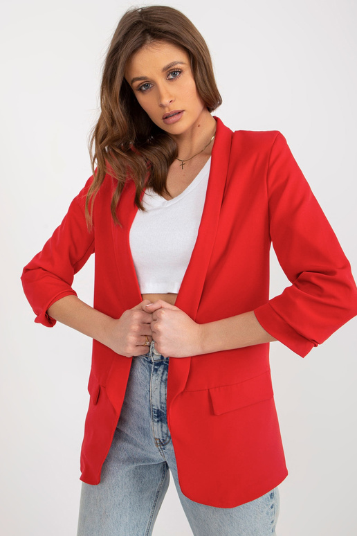 Červená elegantní bunda s podšívkou...