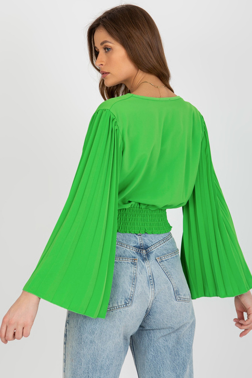 Světle zelená společenská halenka s...