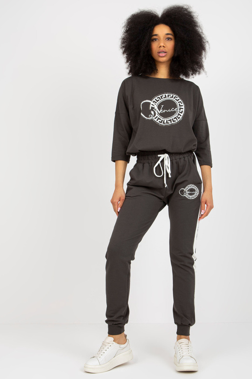 Khaki dámská tepláková souprava s...