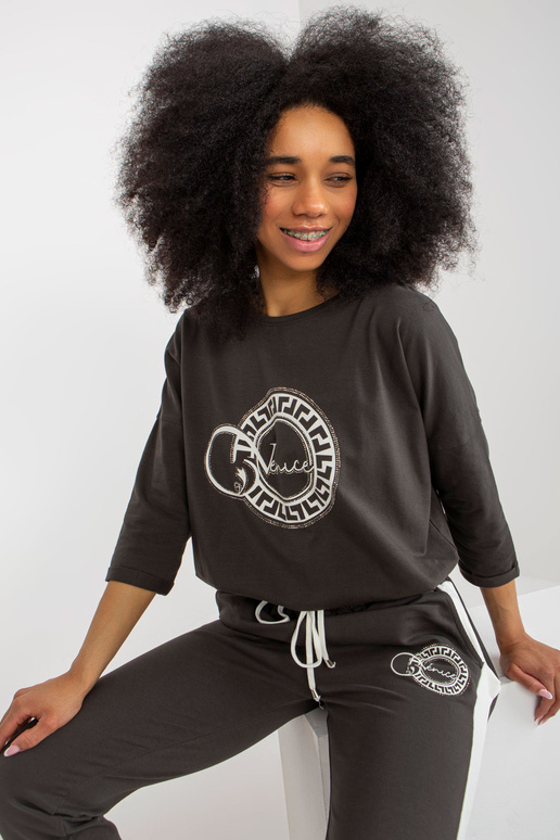 Khaki dámská tepláková souprava s...