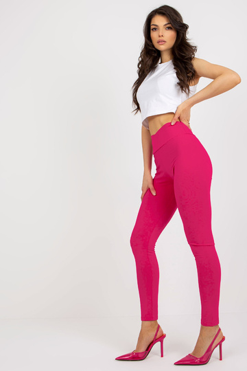 Bavlněné fuchsiové legíny s...