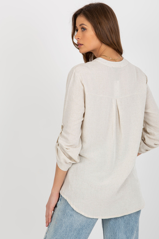 Světle béžová dámská košilová halenka... Světle béžová dámská košilová halenka...