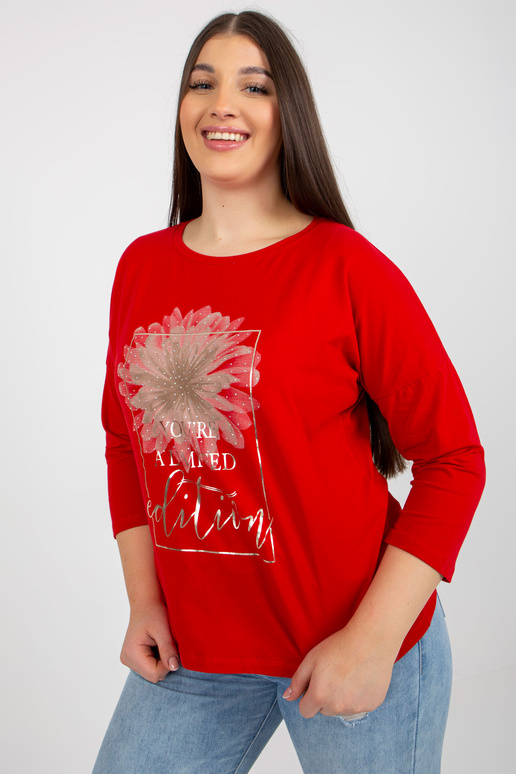 Červená dámská halenka větší...