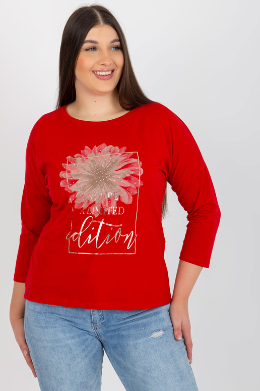 Červená dámská halenka větší...