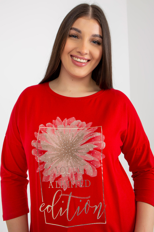 Červená dámská halenka větší...