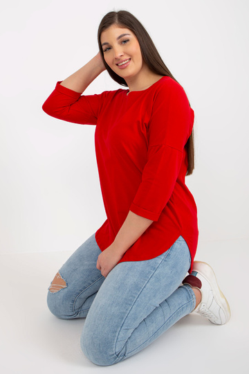 Červená bavlněná halenka...