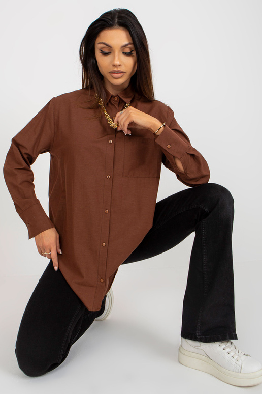 Košile-TO-KS-7183.81P-hnědá