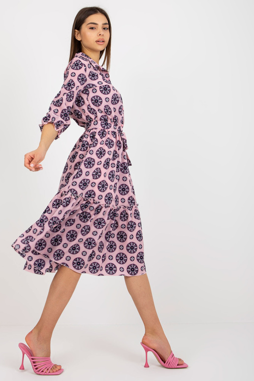 Světle fialové košilové šaty s...