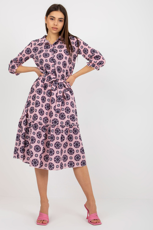 Světle fialové košilové šaty s...