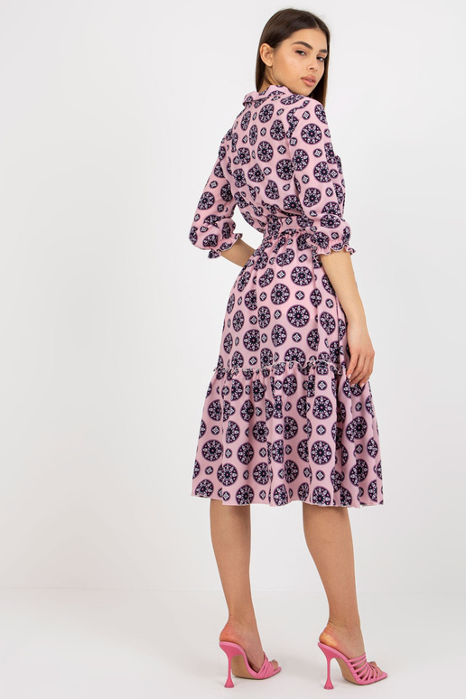 Světle fialové košilové šaty s...