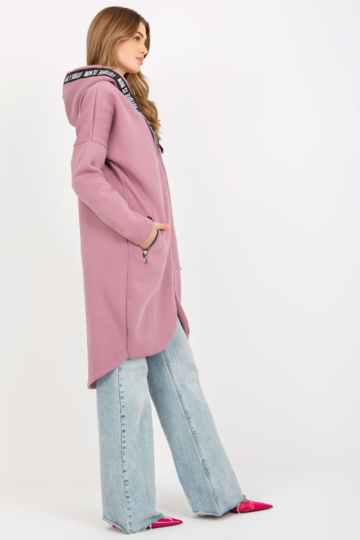 Špinavá růžová oversized mikina...