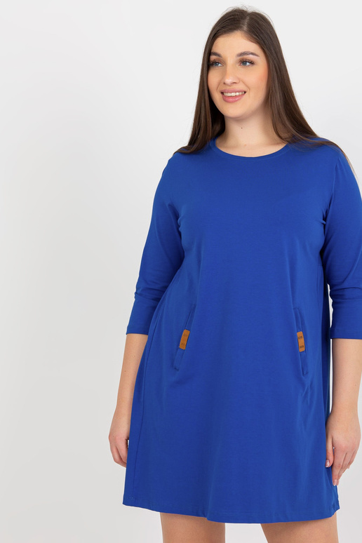 Kobaltové minišaty větší velikosti s...